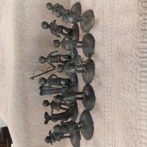 HUGE Lot of 11 Pewter People Figurines